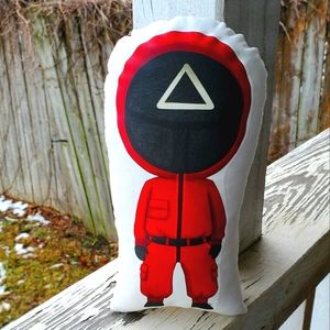 Squid Game Triangle Worker Pillow Pal. New.